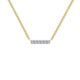 Lafonn 0.09 CTW Dainty Bar Necklace - N0096CLT18 photo