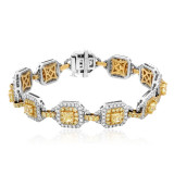 Roman & Jules Two Tone 18k Gold Diamond Bracelet - KB5621WY-18K photo