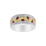Roman & Jules Two Tone 14k Gold Ruby Ring - KR2286WYRB-2 photo