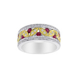 Roman & Jules Two Tone 14k Gold Ruby Ring - KR2286WYRB-2 photo