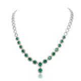 Roman & Jules Two Tone 14k Gold Emerald Necklace - GN2389WYEM-18K photo 3