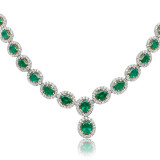 Roman & Jules Two Tone 14k Gold Emerald Necklace - GN2389WYEM-18K photo