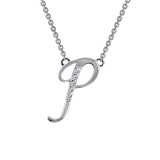 Lafonn Letter P Pendant Necklace - 9N069CLP18 photo