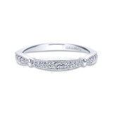 Gabriel & Co. 14k White Gold Victorian Diamond Wedding Band - WB11312S2W44JJ photo