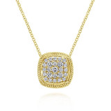 Gabriel & Co. 14k Yellow Gold Hampton Diamond Necklace - NK3139Y44JJ photo