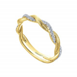 Gabriel & Co. 14k Yellow Gold Diamond Stackable Ladies' Ring photo 3