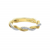 Gabriel & Co. 14k Yellow Gold Diamond Stackable Ladies' Ring photo