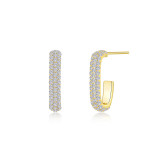 Lafonn Gold Paperclip Hoop Earrings - E0531CLG00 photo