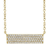Shy Creation 14k Yellow Gold Diamond Pave Necklace - SC55001720V4 photo