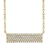 Shy Creation 14k Yellow Gold Diamond Pave Necklace - SC55001720V4 photo