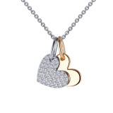 Lafonn Heart Shadow Charm Pendant Necklace - P0215CLT20 photo