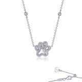 Lafonn Puffy Paw Print Necklace - LV006CLP20 photo