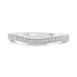 Roman & Jules 14k White Gold Curved Wedding Band - KR1265W-WB photo