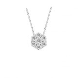 Louis Creations 14k White Gold Diamond Pendant - PRL1188K-050 photo